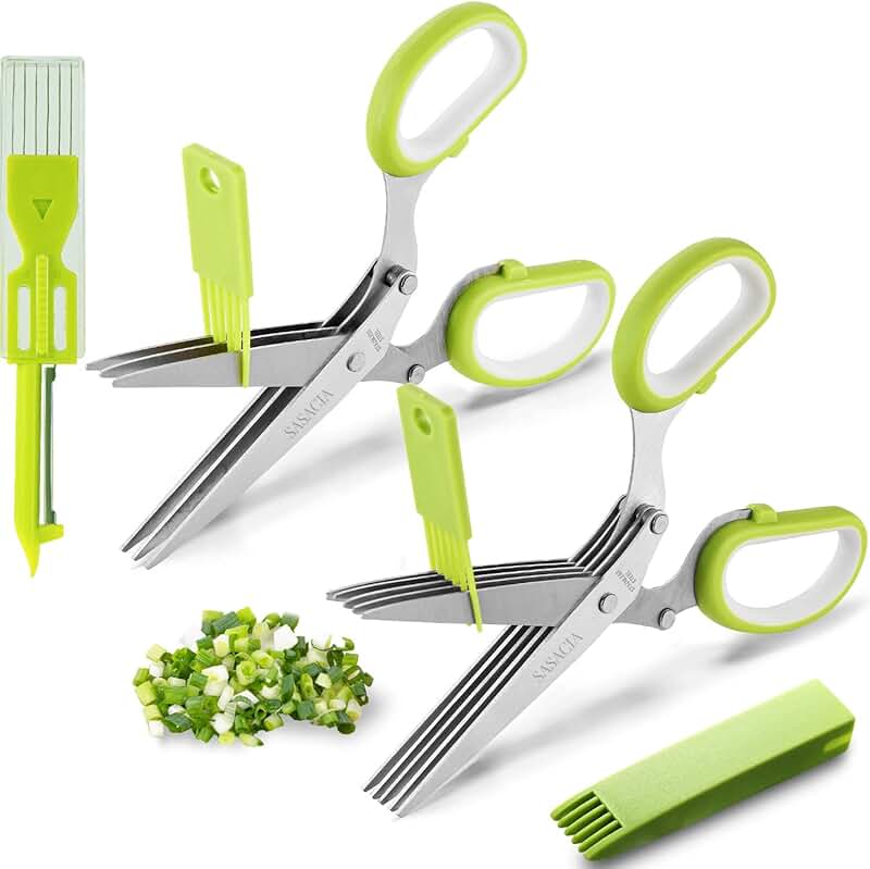 5-Blade Herb Scissors - Stainless Steel Cutter