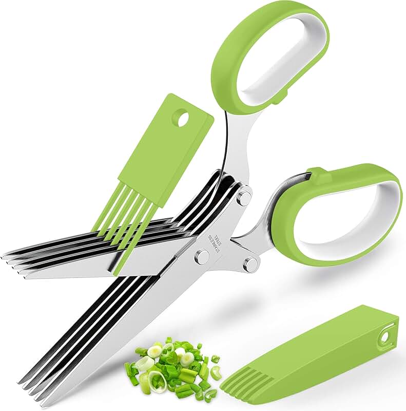 5-Blade Herb Scissors - Stainless Steel Cutter
